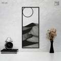 Abstract nature themed mountain dunes with sun Steel Wall Art. Modern metal wall Hanging Decor.
