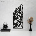 Mountains Steel Wall Art. Nature Themed Vertical Metal Wall Hanging Decor