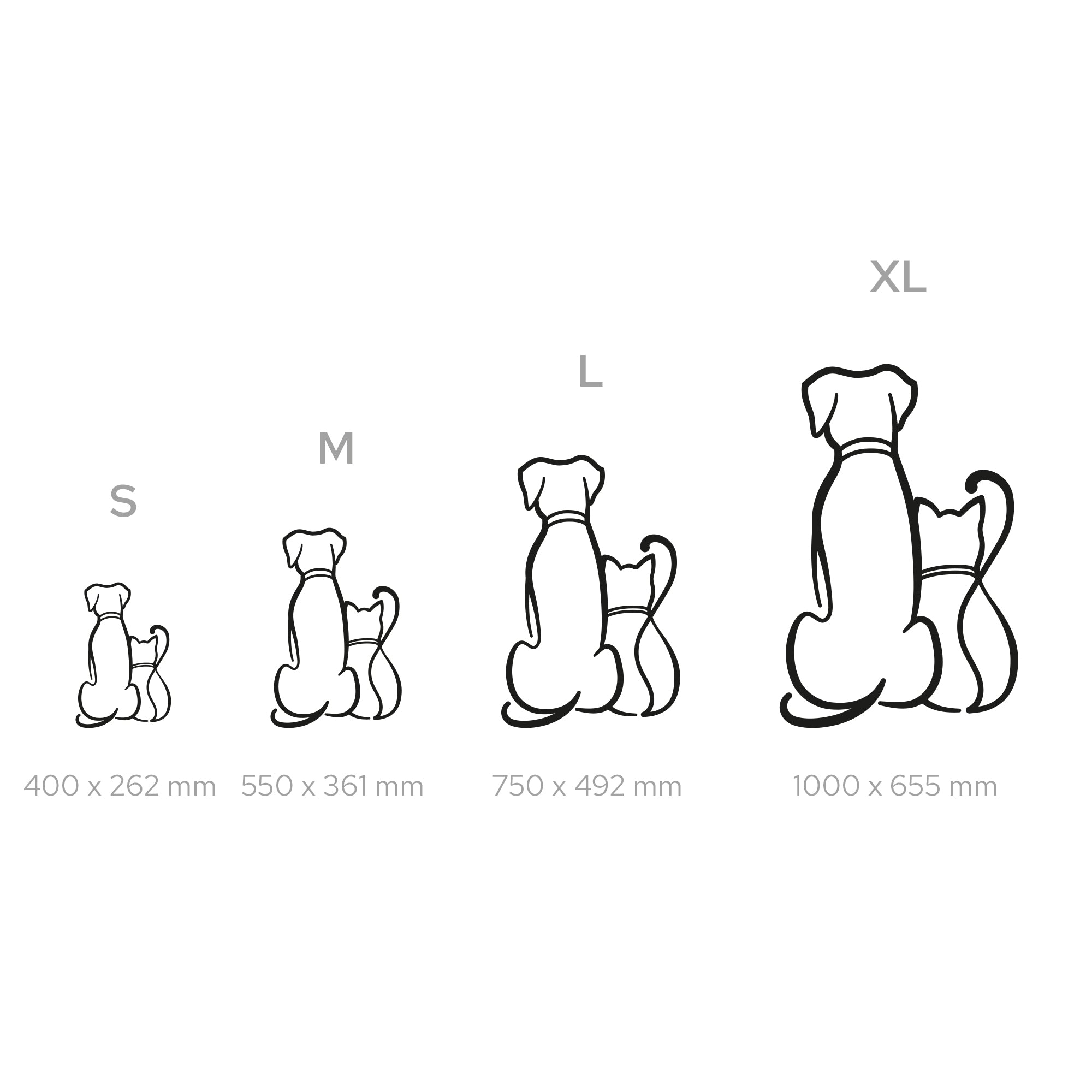 Dog and Cat Minimalist line art. Pets Steel wall art. Animal Themed Metal Wall Hanging Decor
