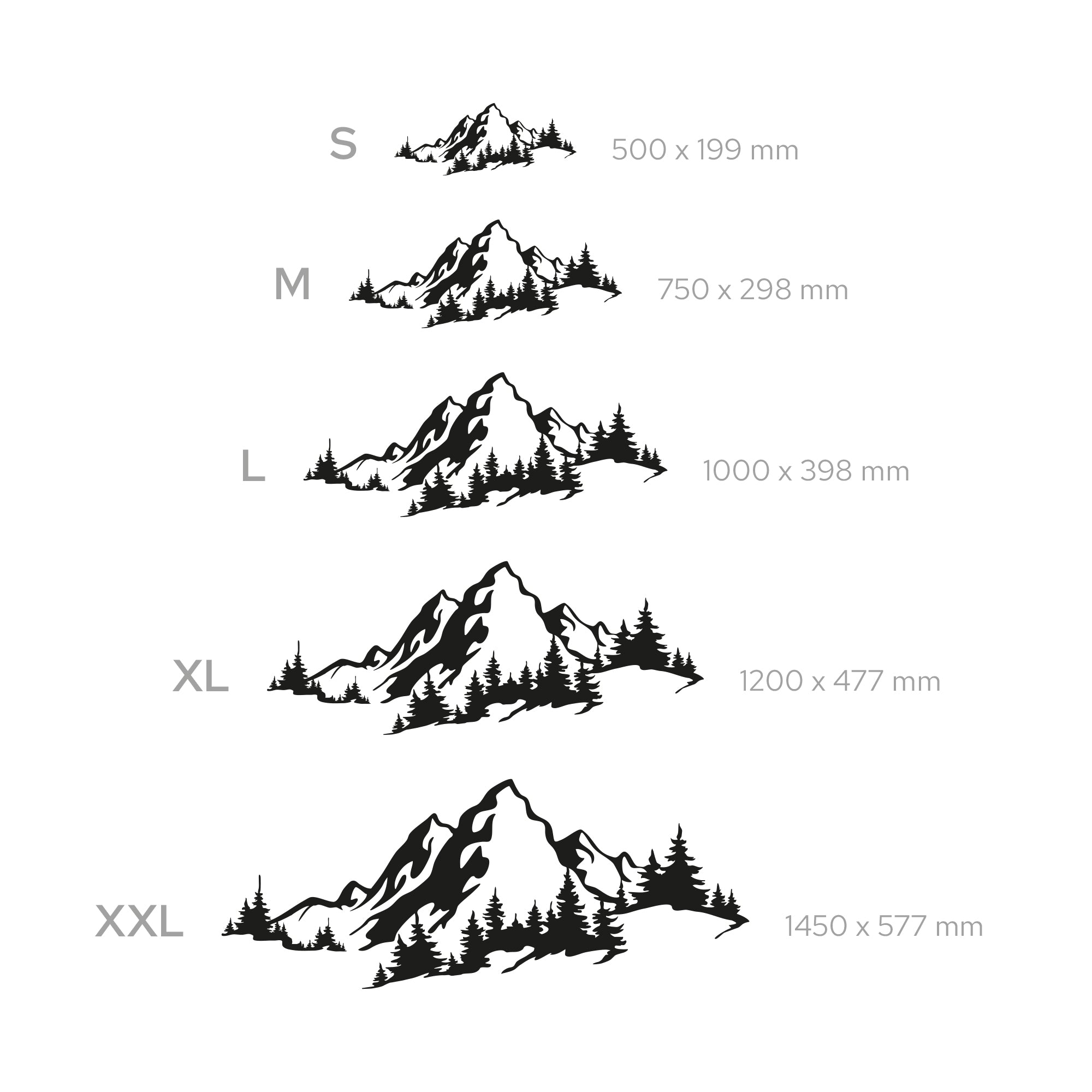 Metal Mountain and Forest Wall Art – Nature Inspired Steel Wall Hanging – Rustic Cabin & Modern Home Decor