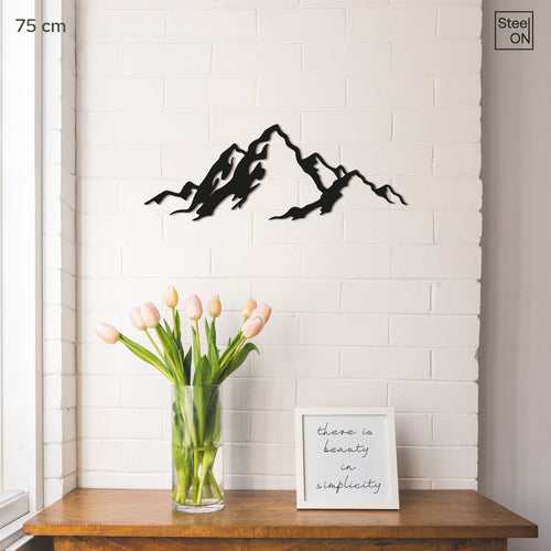 Metal Mountain Wall Art – Modern Steel Wall Decor for Living Room, Bedroom or Office