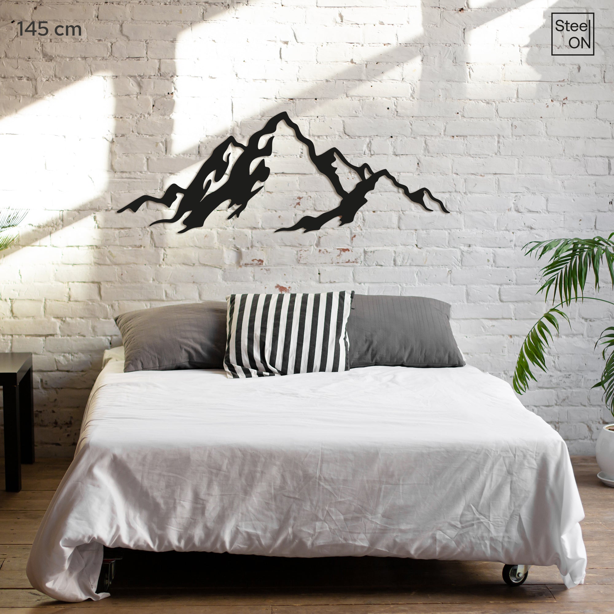 Metal Mountain Wall Art – Modern Steel Wall Decor for Living Room, Bedroom or Office