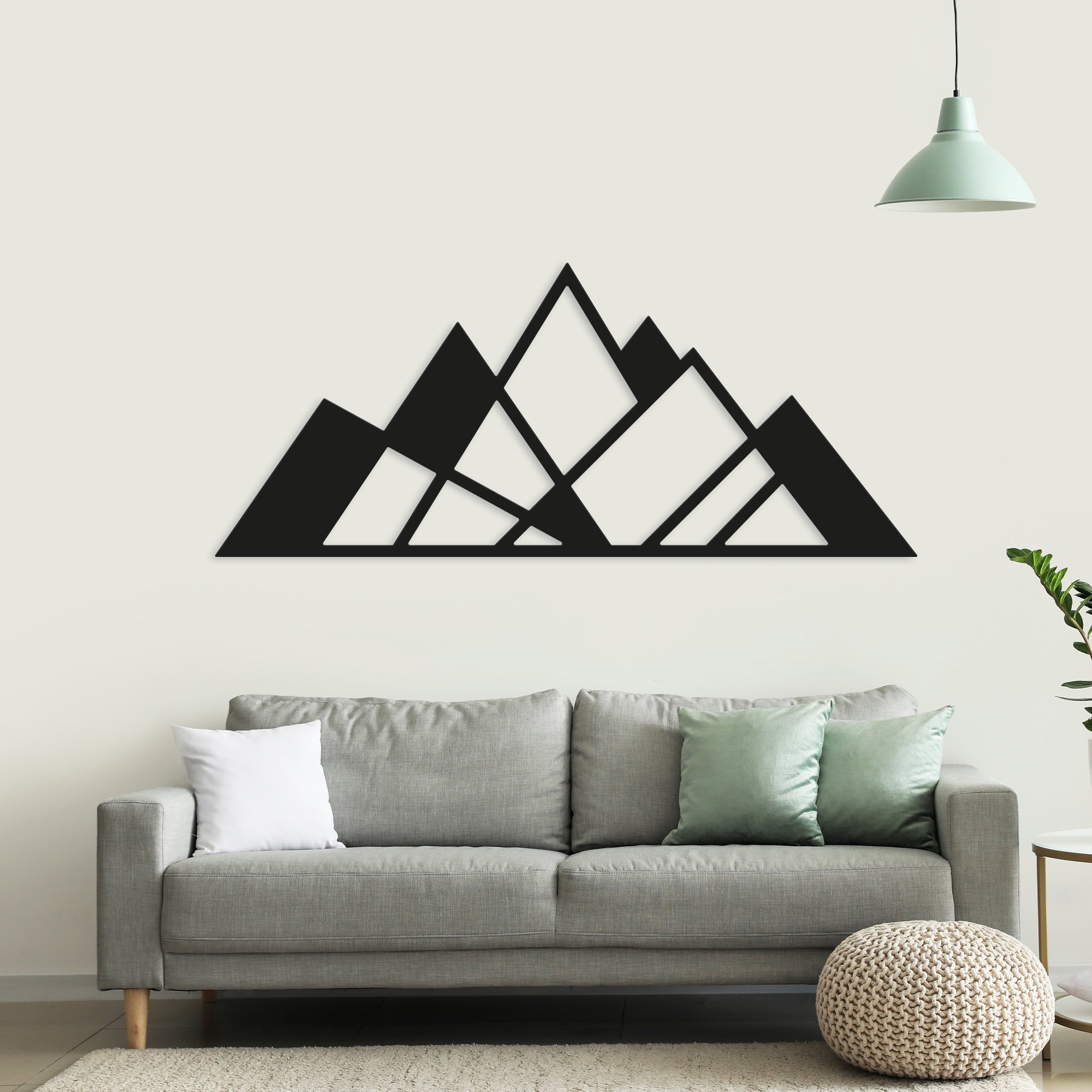 Mountains Minimalistic Design 2. Steel Wall Art. Nature Themed Landscape Metal Wall Hanging Decor