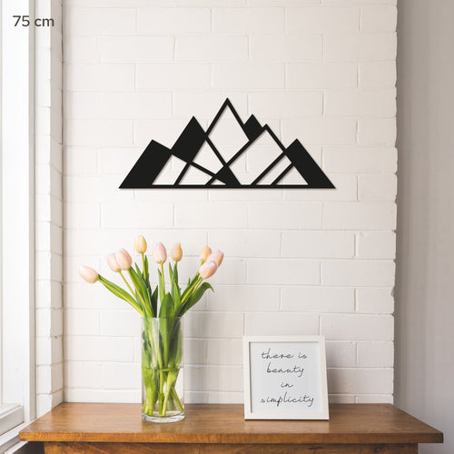 Mountains Minimalistic Design 2. Steel Wall Art. Nature Themed Landscape Metal Wall Hanging Decor