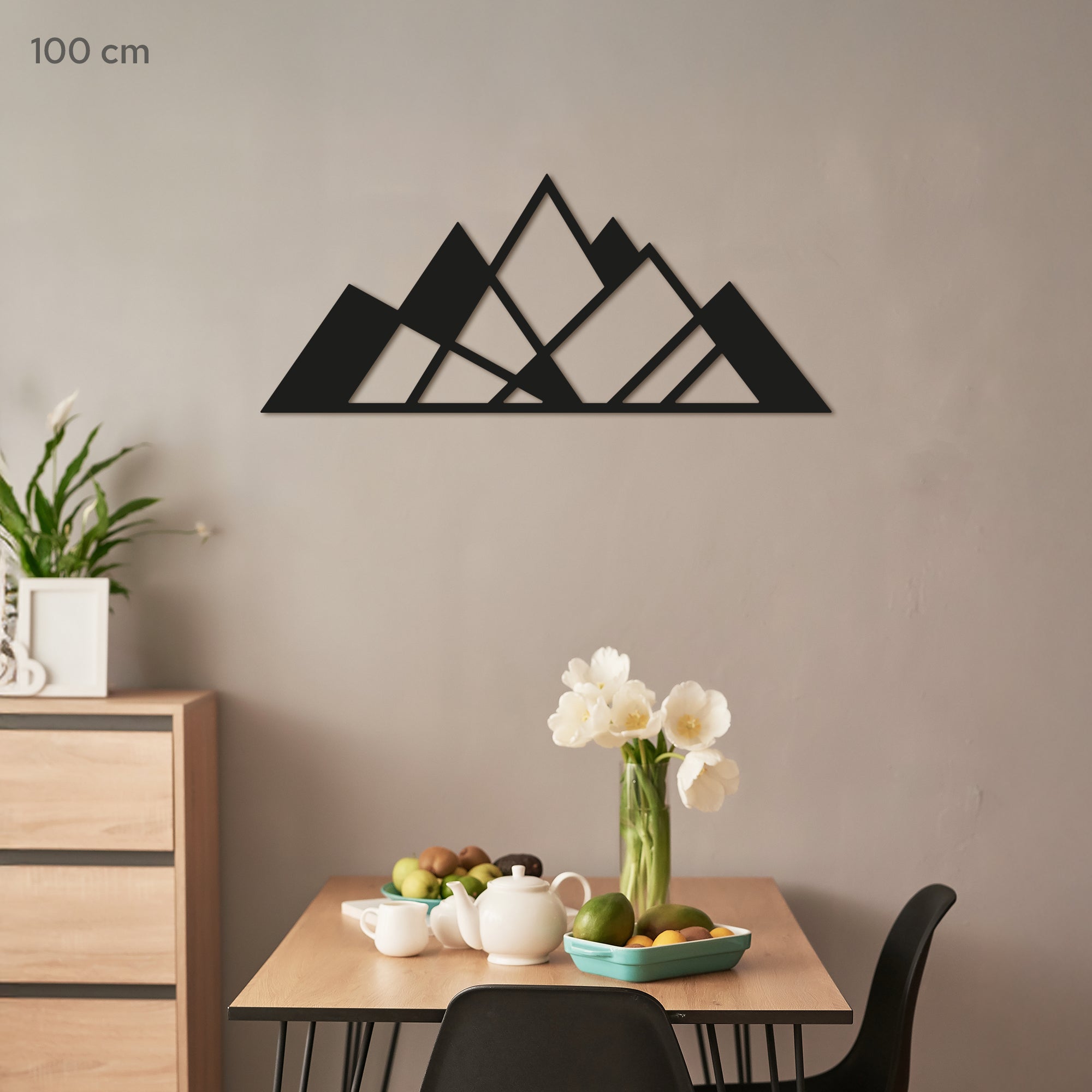 Mountains Minimalistic Design 2. Steel Wall Art. Nature Themed Landscape Metal Wall Hanging Decor