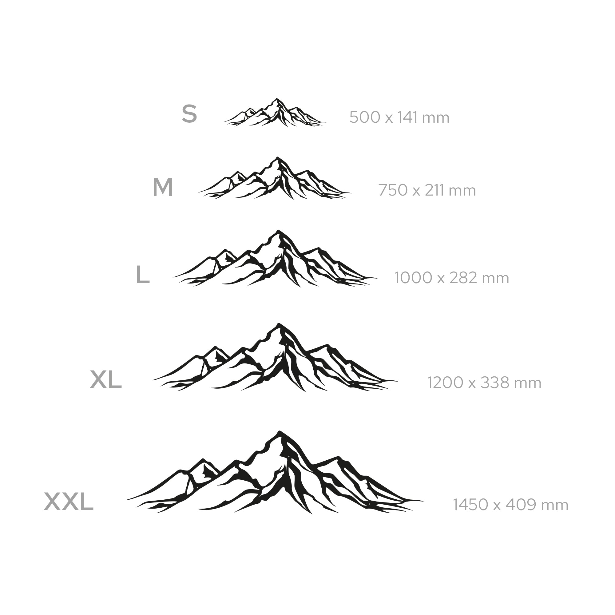 Metal Mountain Wall Art – Modern Steel Mountain Decor – Minimalist Nature Wall Hanging for Living Room, Bedroom, Cabin