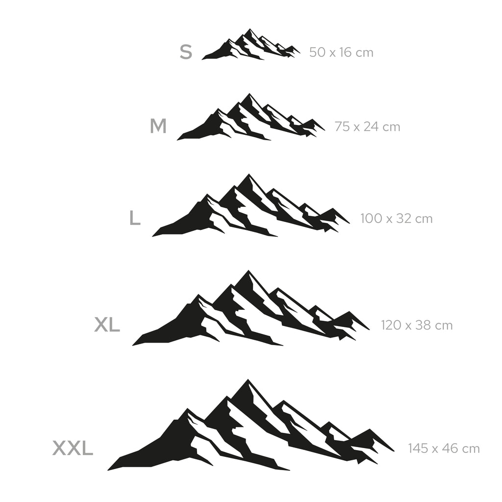 Simple Mountains Steel Wall Art. Nature Themed Landscape Metal Wall Hanging Decor