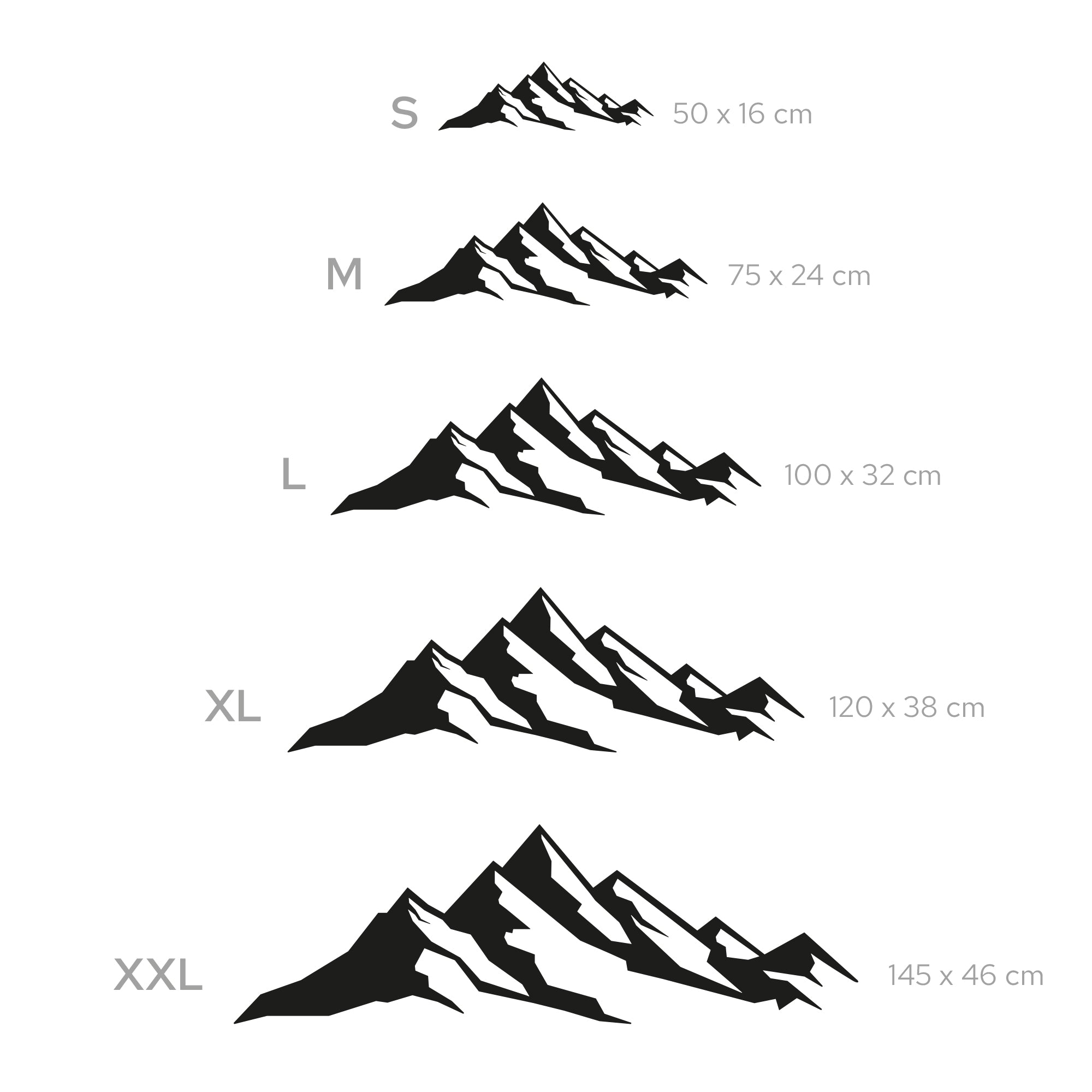 Simple Mountains Steel Wall Art. Nature Themed Landscape Metal Wall Hanging Decor