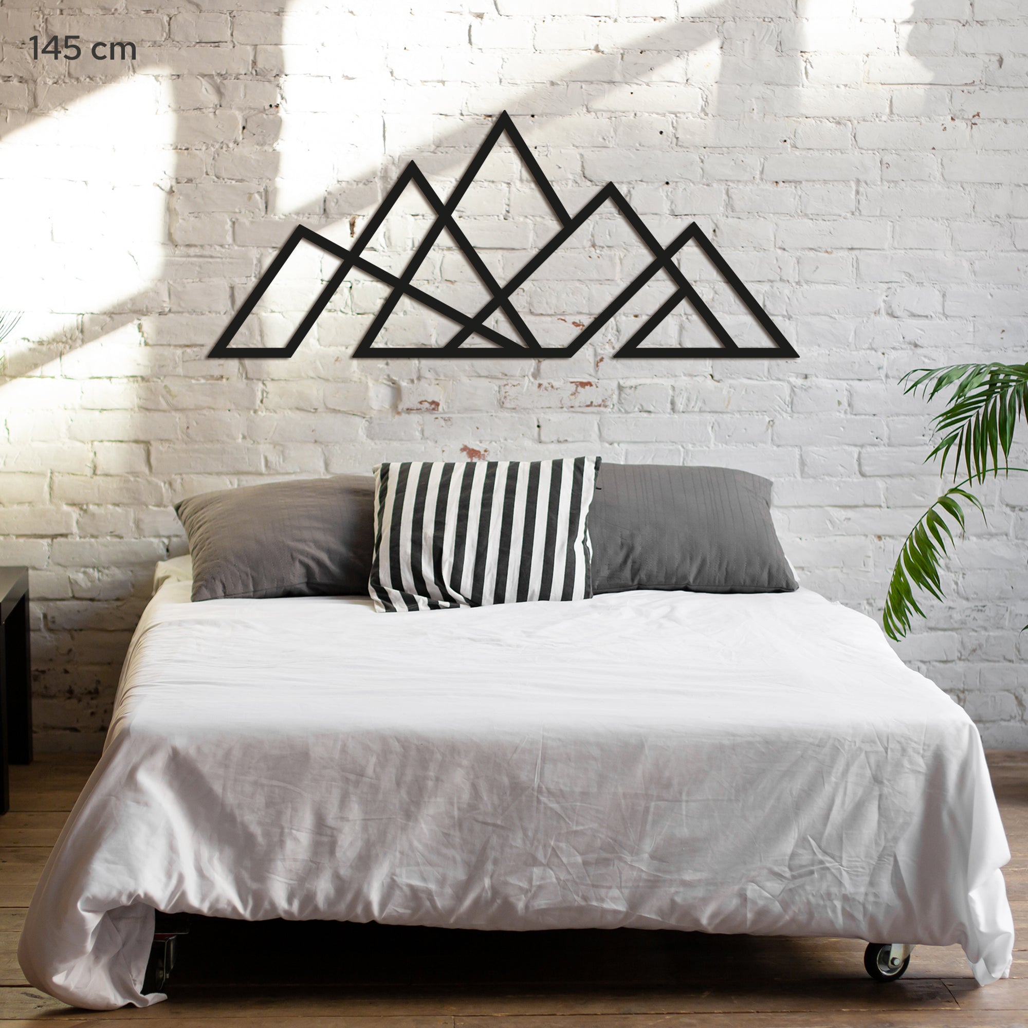 Mountains Minimalistic Design. Steel Wall Art. Nature Themed Landscape Metal Wall Hanging Decor