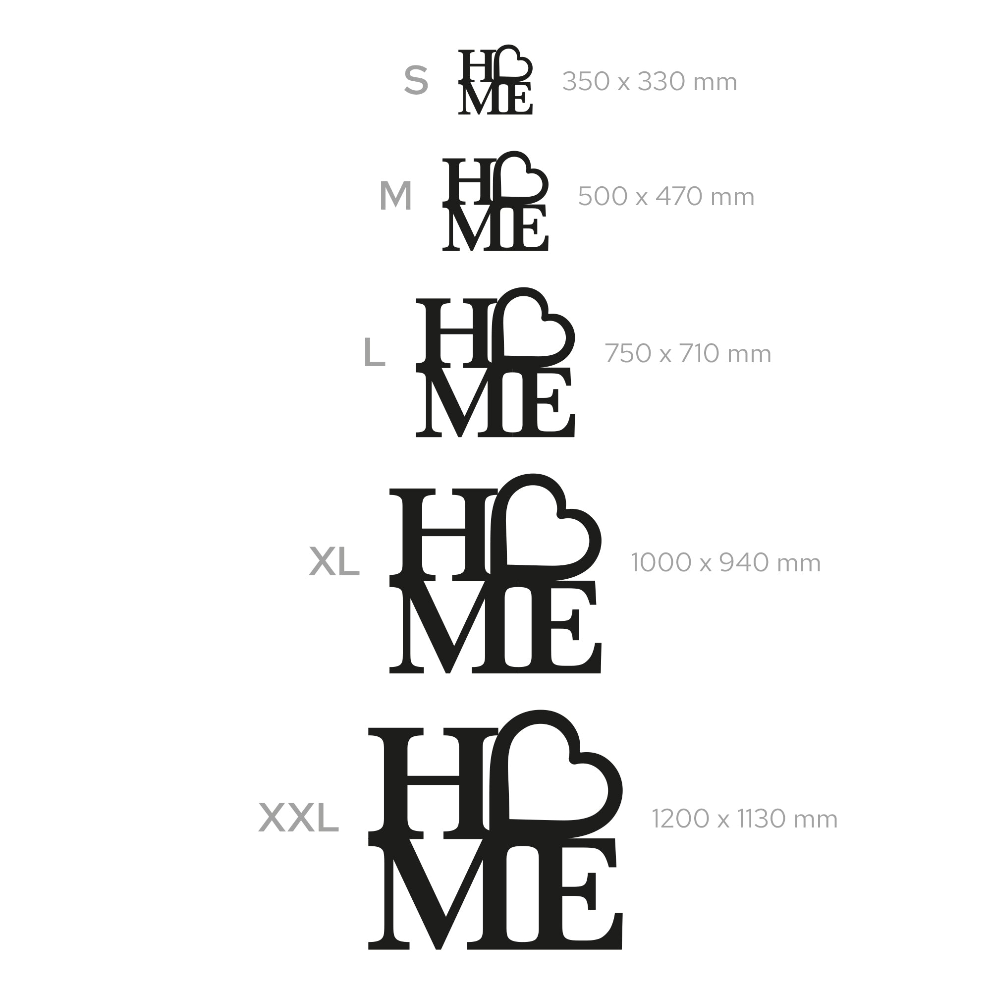 Metal Wall Art “HOME” – Vertical Minimalist Metal Home Decor (kopija)