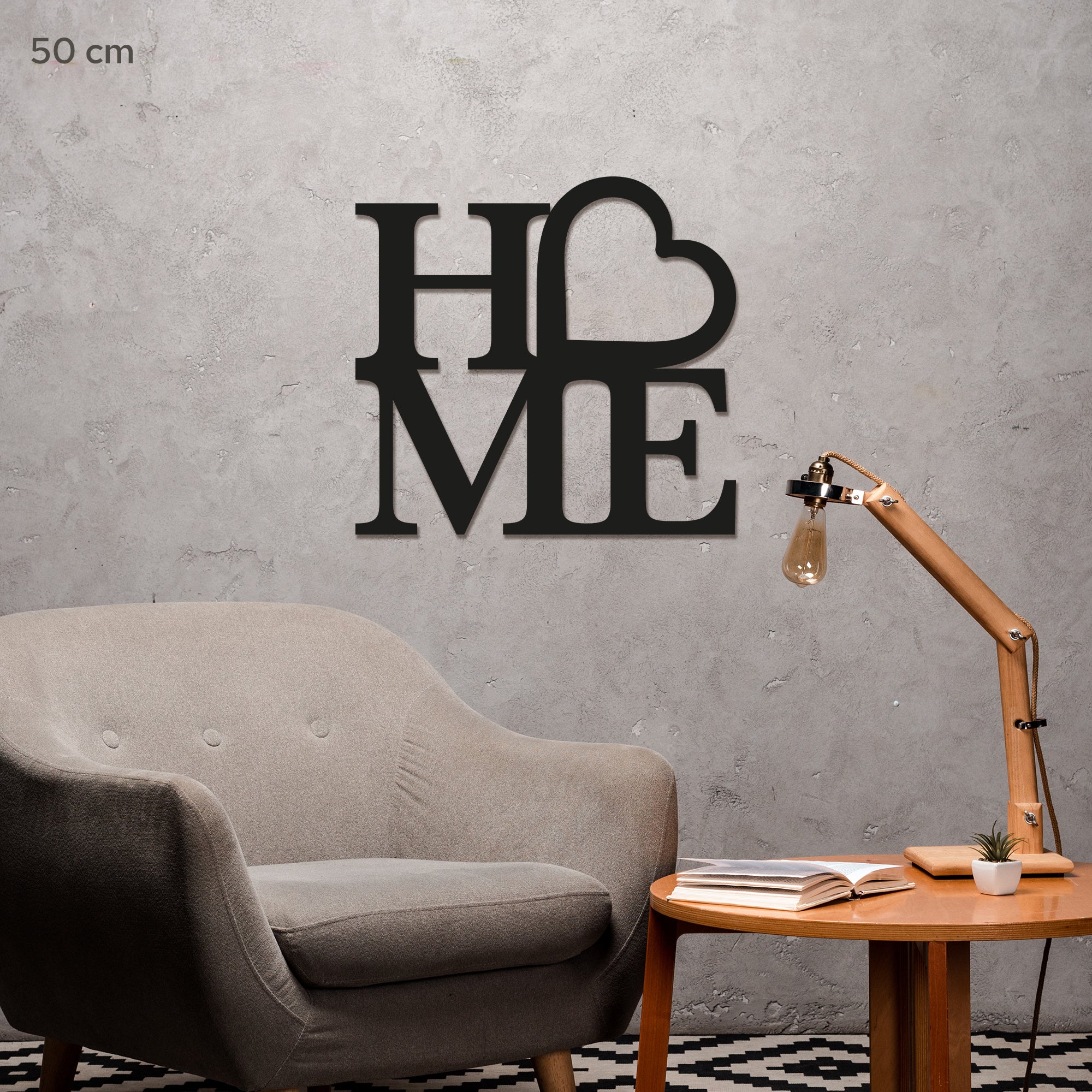 Metal Wall Art “HOME” – Vertical Minimalist Metal Home Decor (kopija)