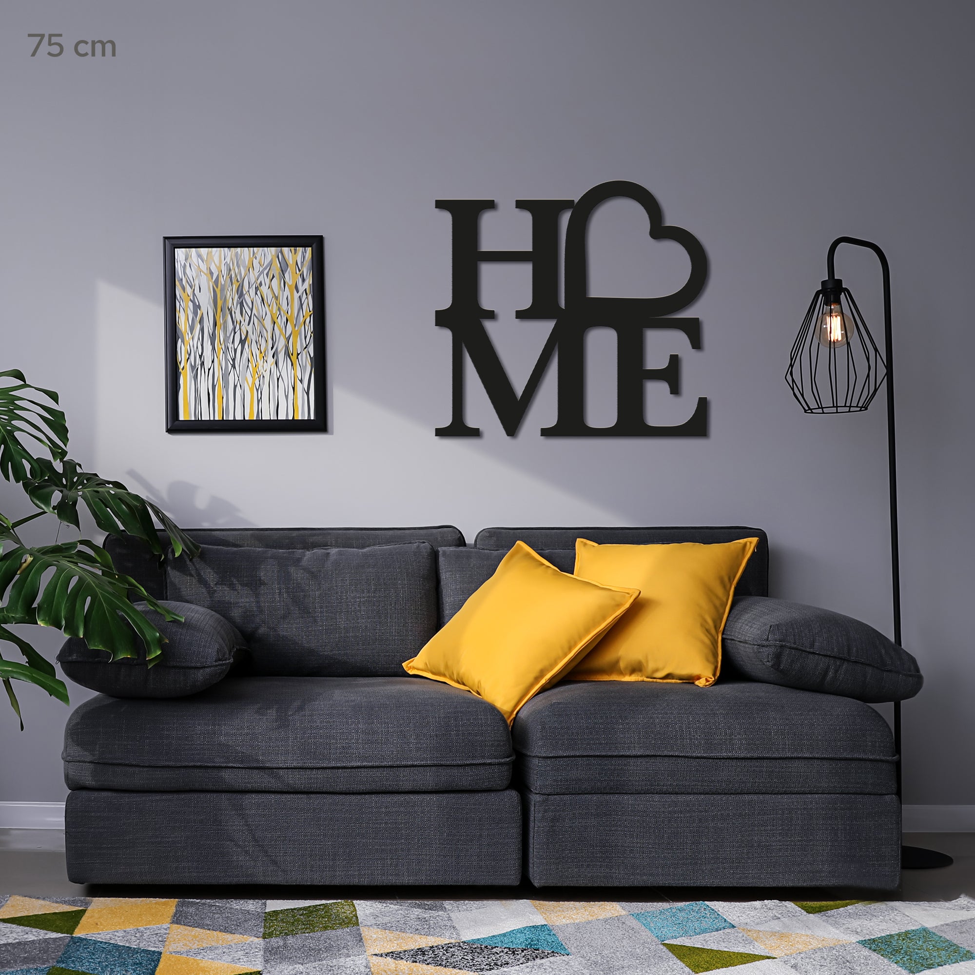 Metal Wall Art “HOME” – Vertical Minimalist Metal Home Decor (kopija)