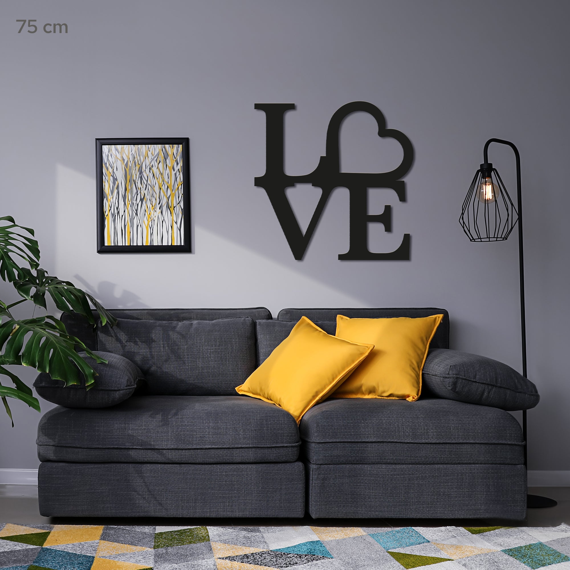 Metal Wall Art “LOVE” with Heart