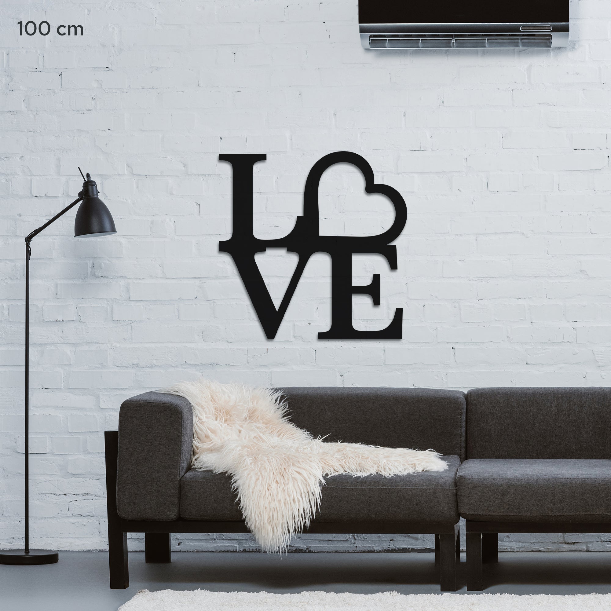 Metal Wall Art “LOVE” with Heart