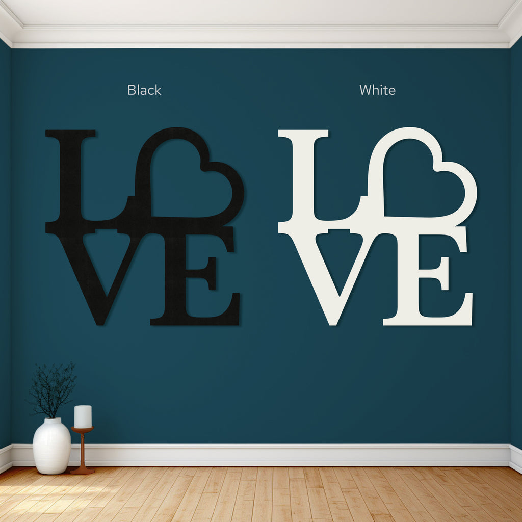 Metal Wall Art “LOVE” with Heart
