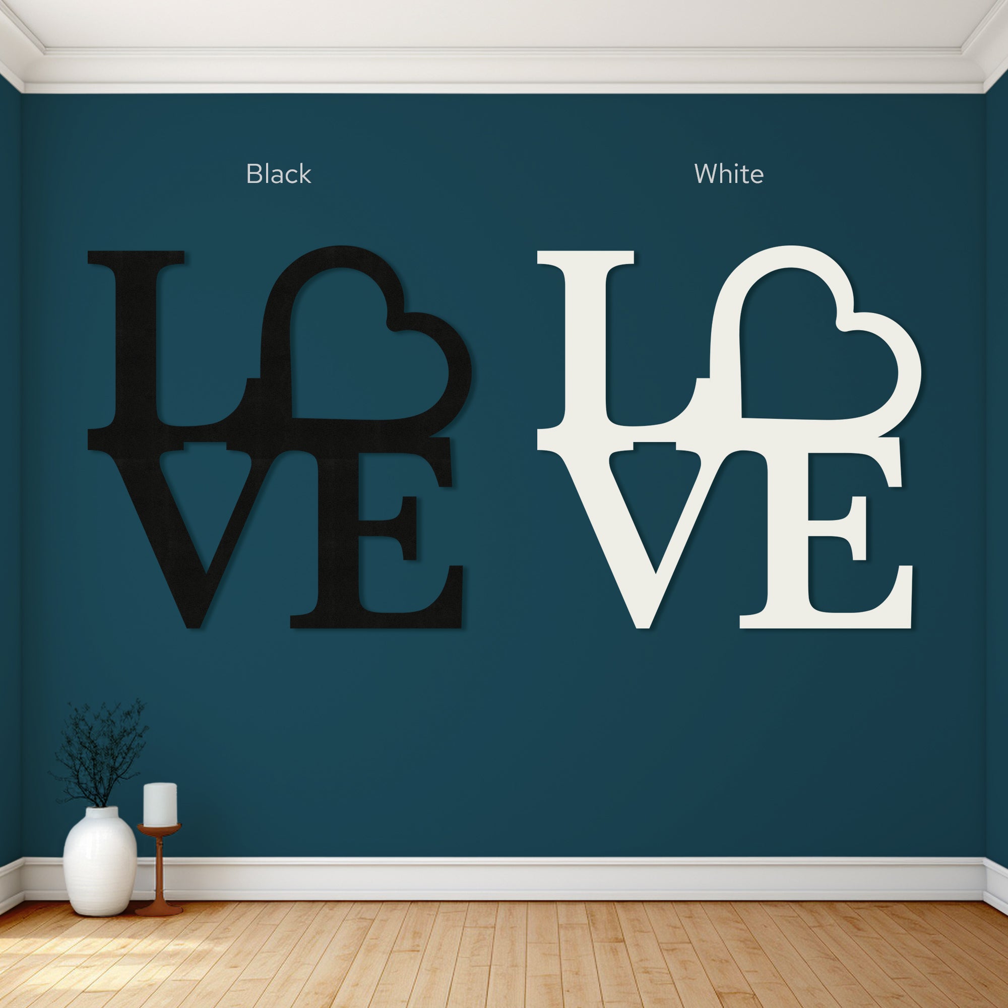 Metal Wall Art “LOVE” with Heart