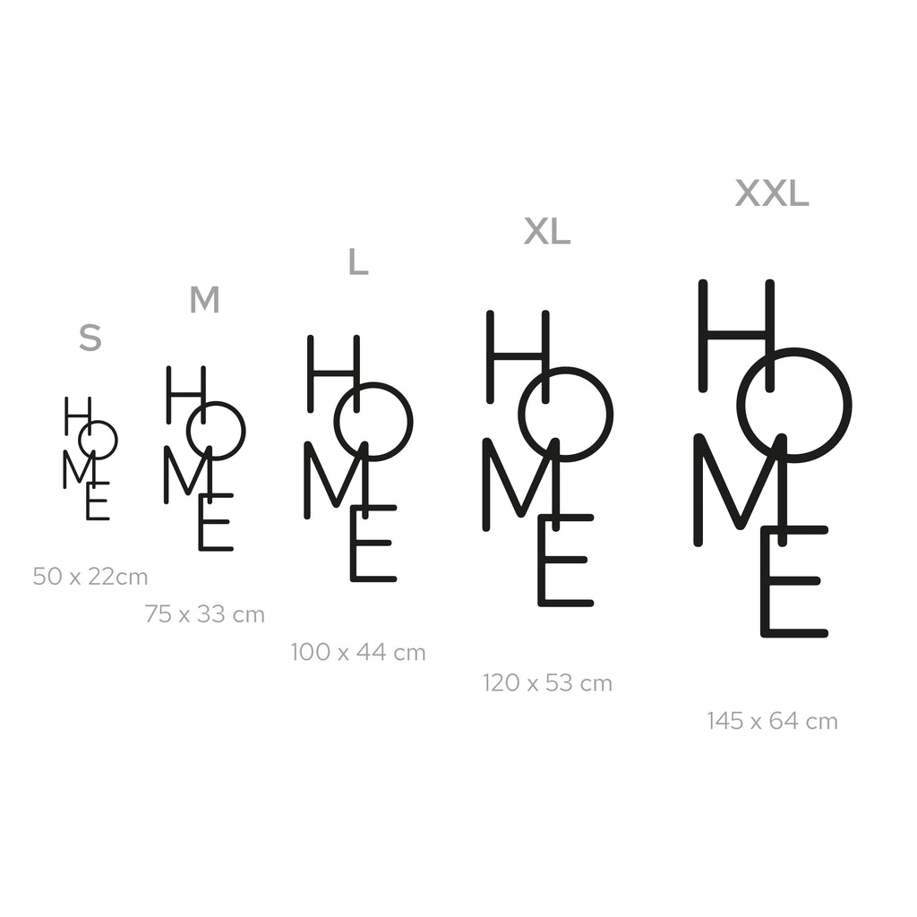 Metal Wall Art “HOME” – Vertical Minimalist Metal Home Decor