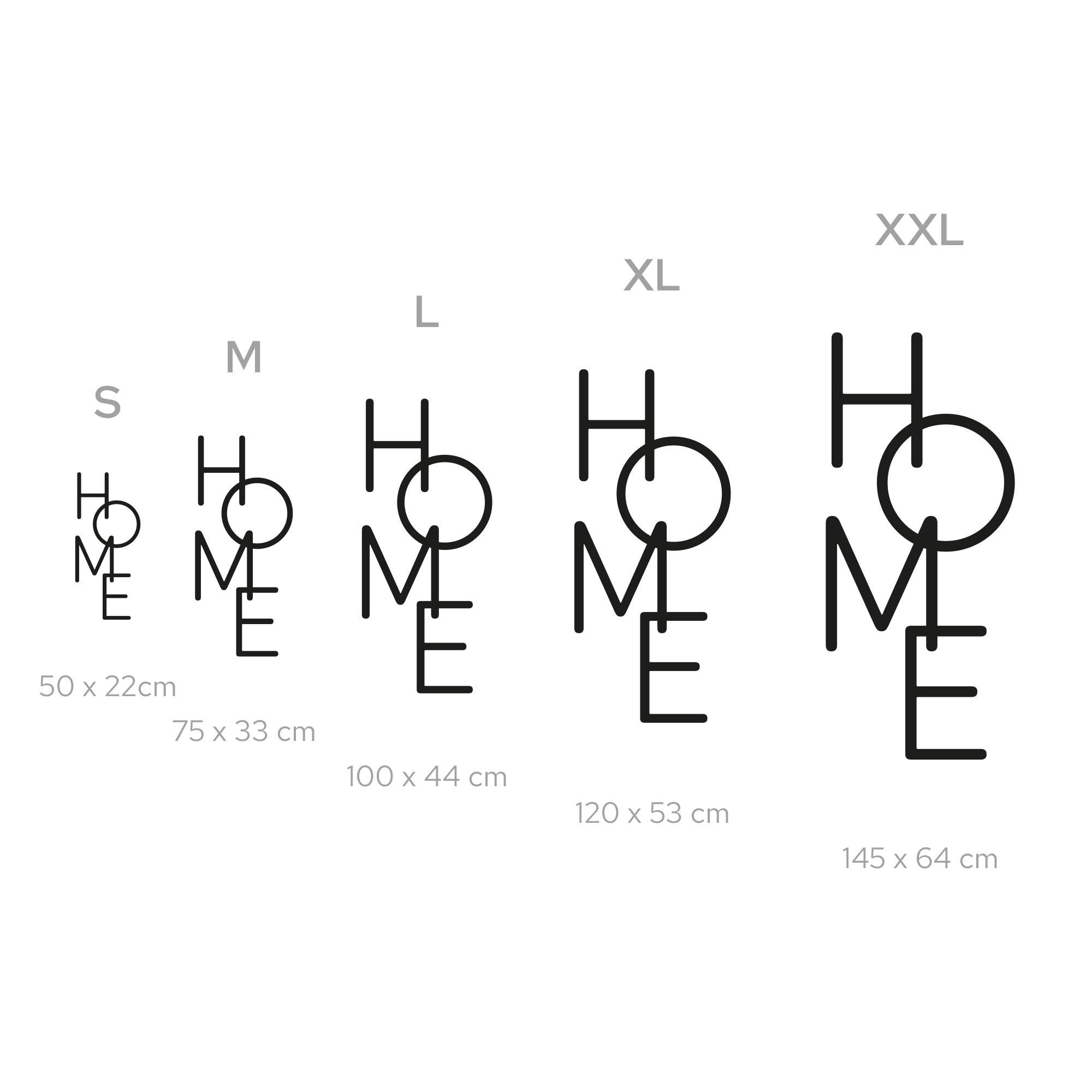 Metal Wall Art “HOME” – Vertical Minimalist Metal Home Decor