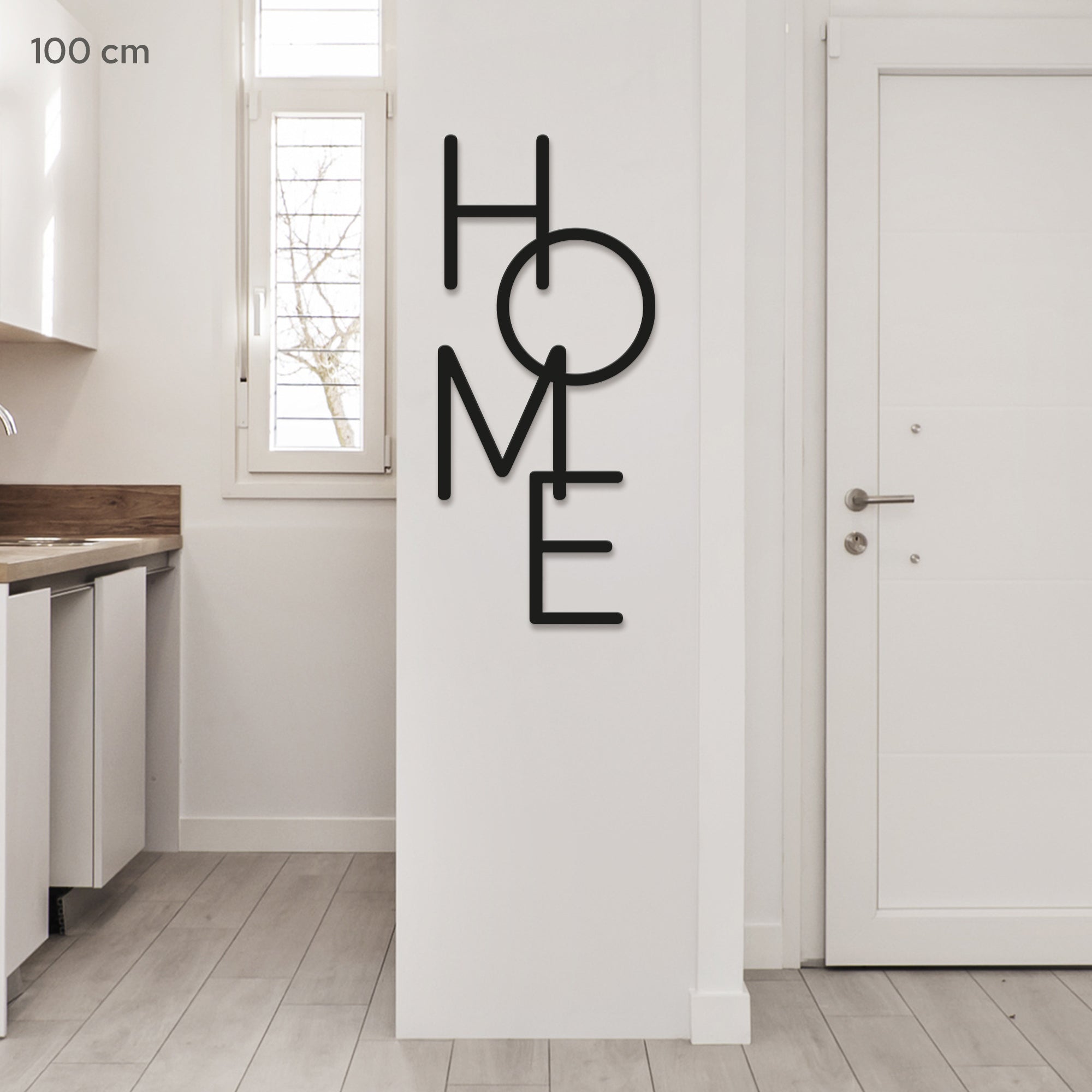 Metal Wall Art “HOME” – Vertical Minimalist Metal Home Decor