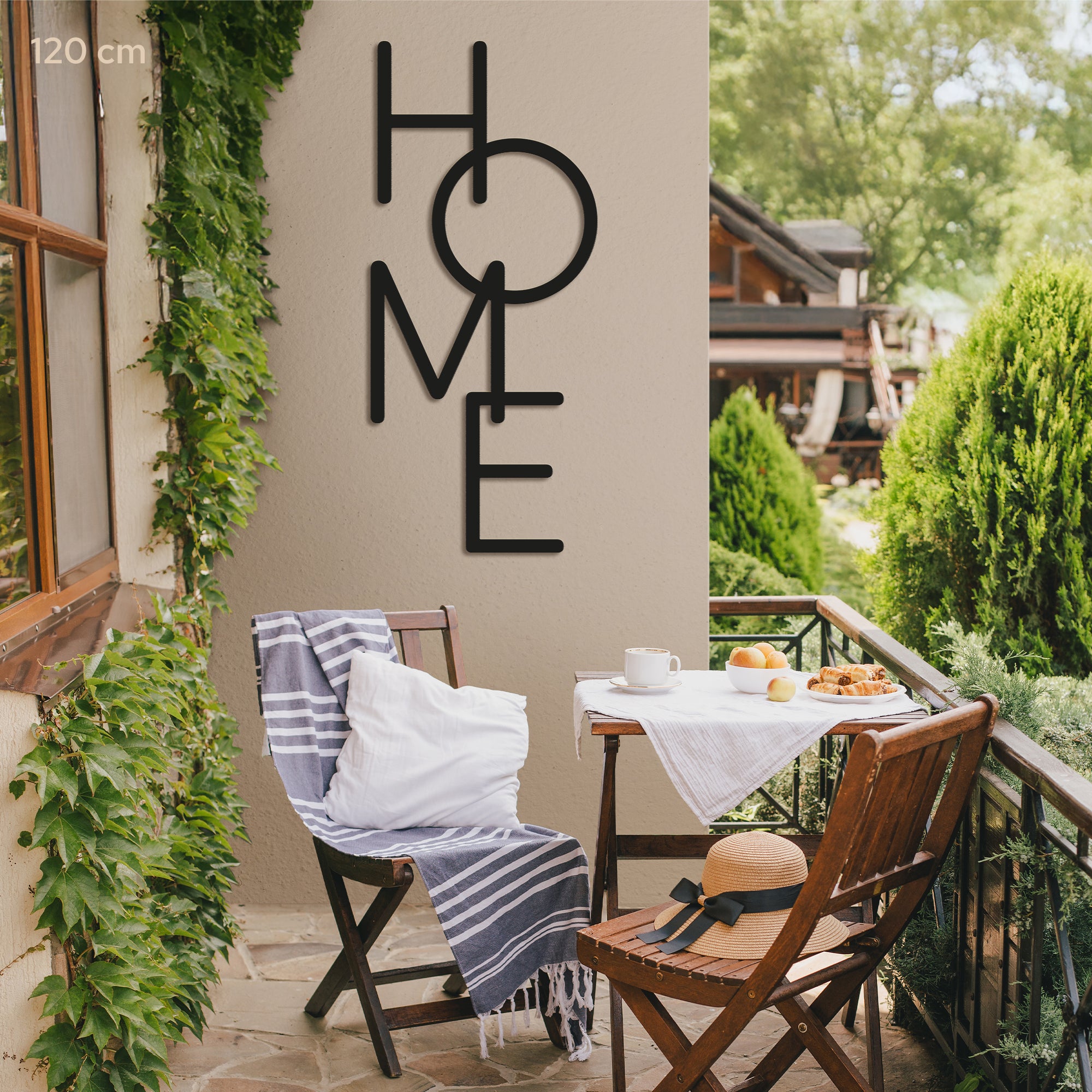 Metal Wall Art “HOME” – Vertical Minimalist Metal Home Decor