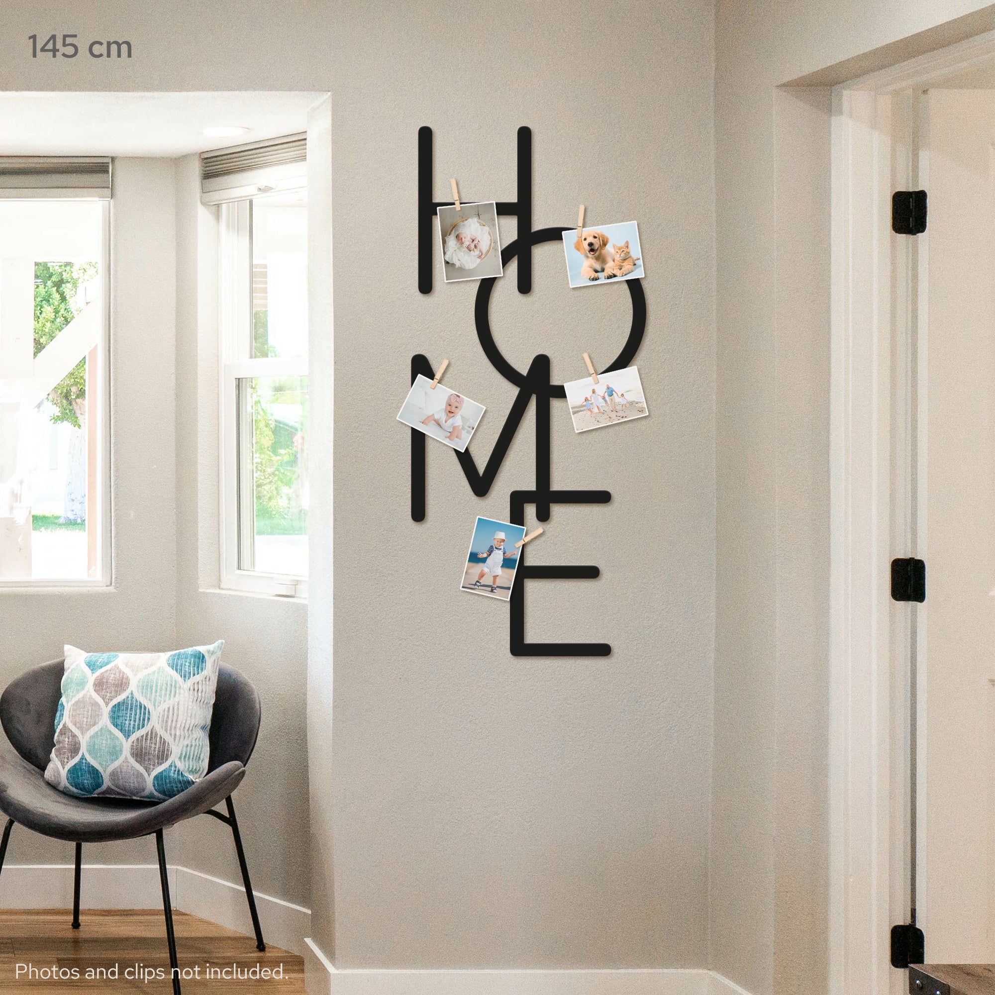 Metal Wall Art “HOME” – Vertical Minimalist Metal Home Decor