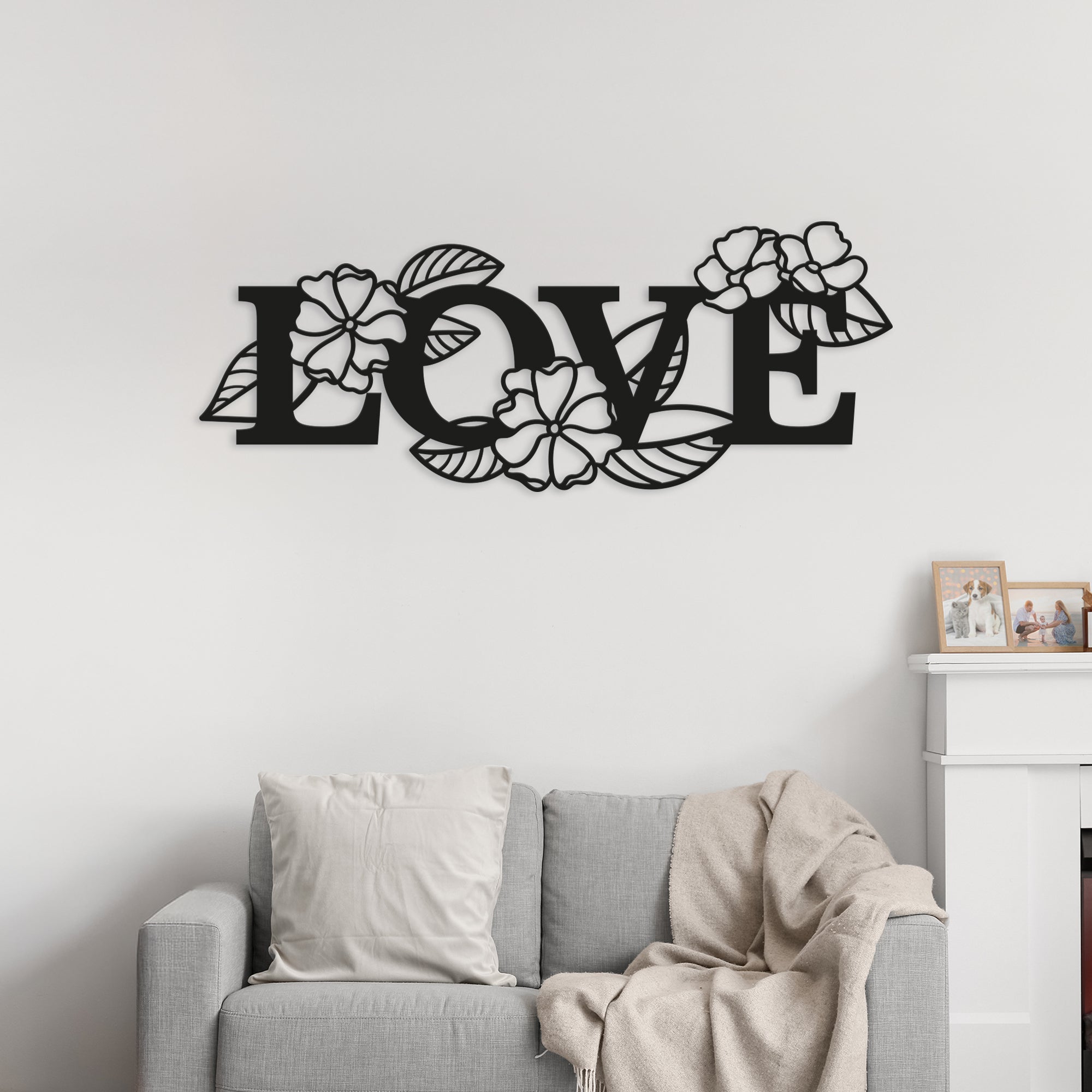 Metal Wall Art “LOVE” with Heart 2