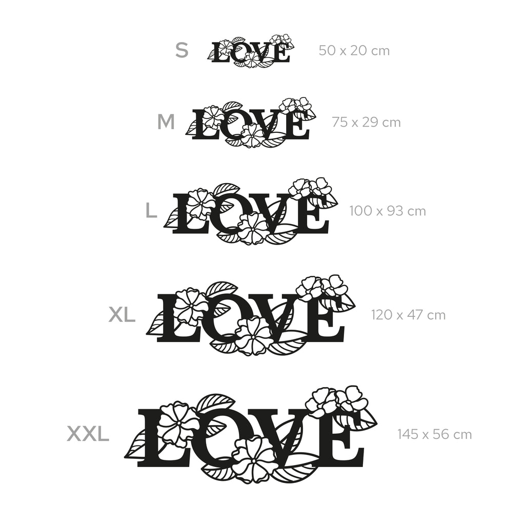 Metal Wall Art “LOVE” with Heart 2