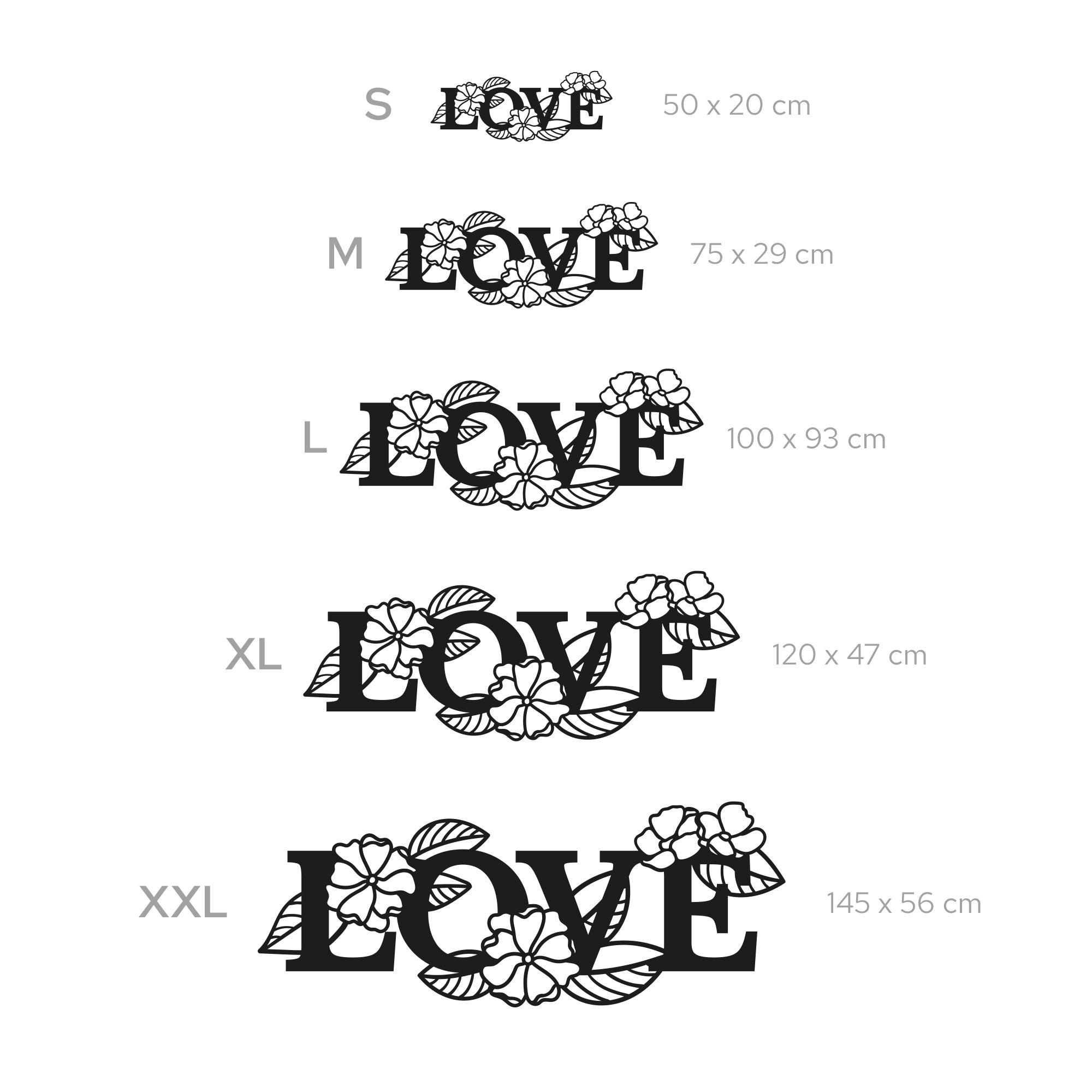 Metal Wall Art “LOVE” with Heart 2