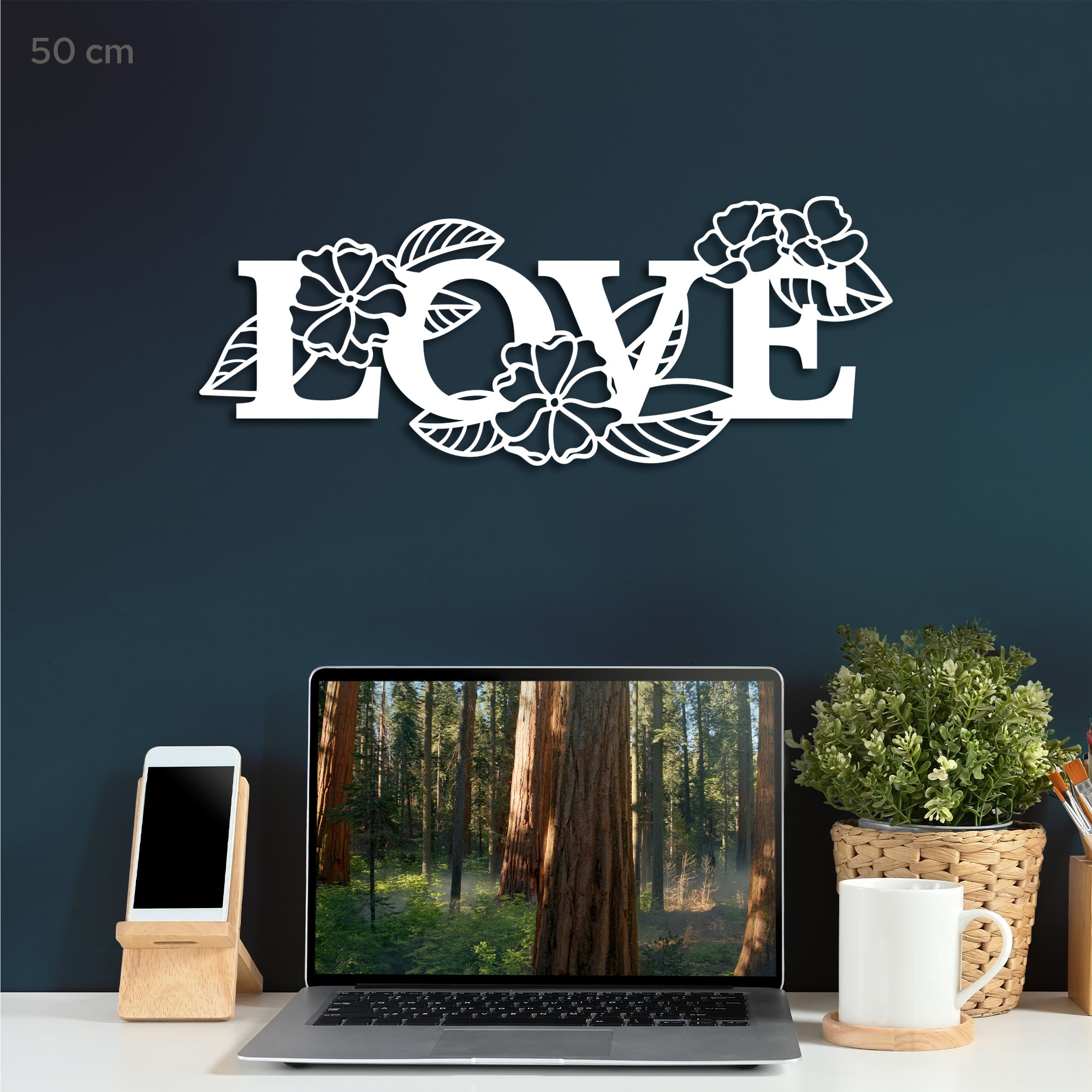 Metal Wall Art “LOVE” with Heart 2