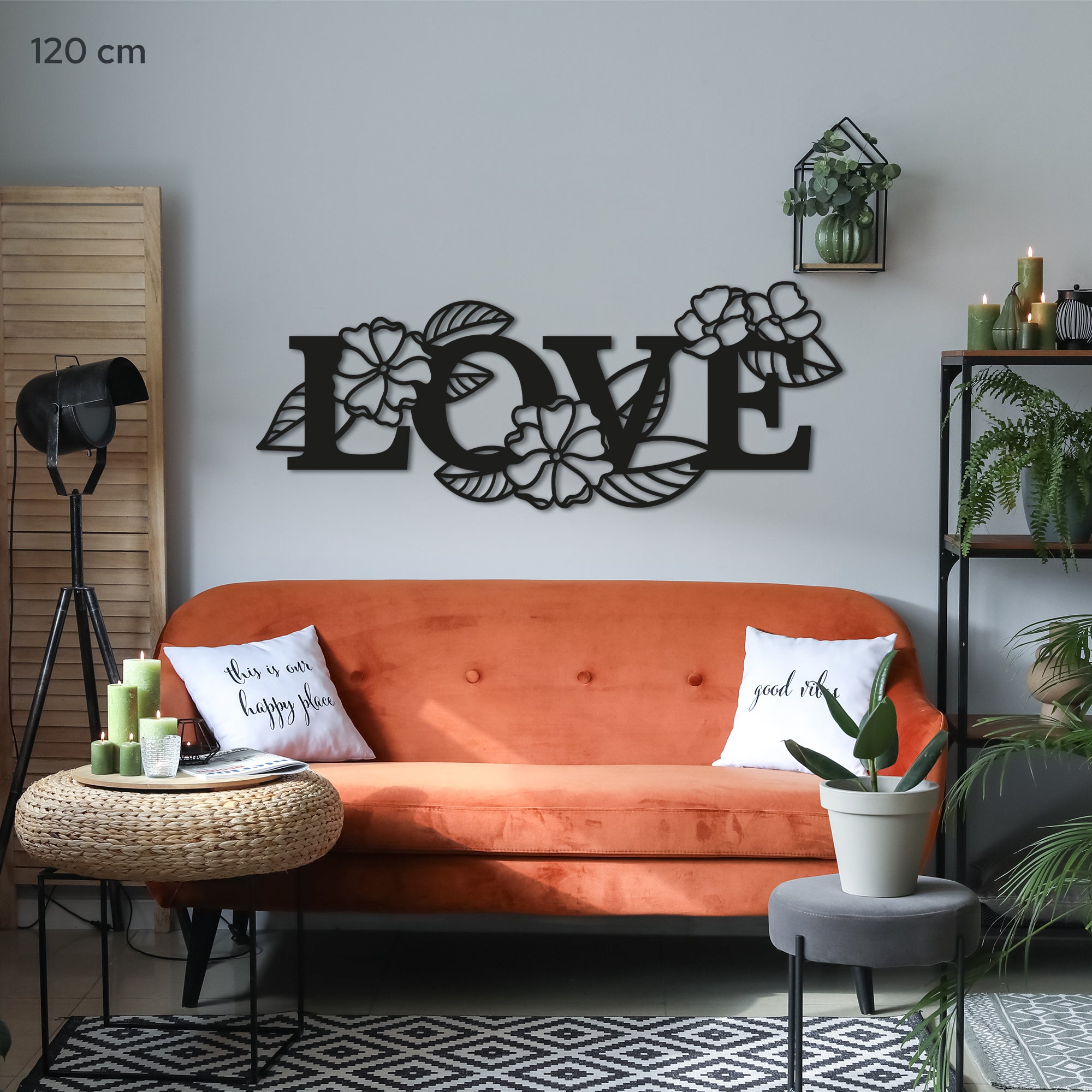 Metal Wall Art “LOVE” with Heart 2