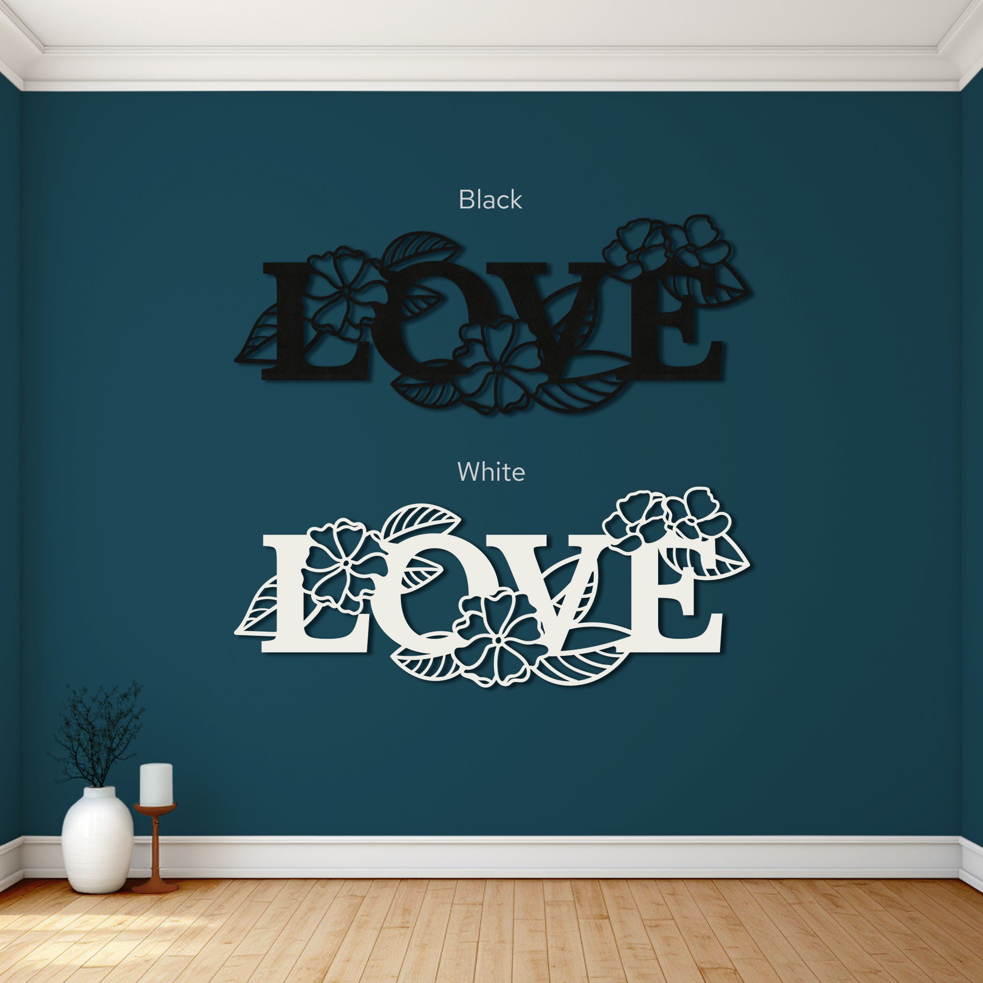 Metal Wall Art “LOVE” with Heart 2